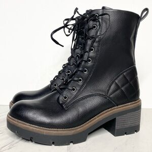 BOC Malika Black Lace Up Heeled Boot 9 1/2 M